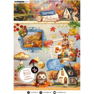 Blok s papírovými výseky Studio Light "Charming Autumn", A5, 20 l. - Líbezný podzim – Hledejceny.cz
