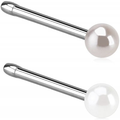 Šperky4U piercing do nosu do nosu perlička N01048WH – Zboží Dáma
