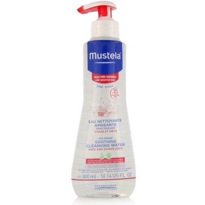 Mustela Bébé Soothing Cleansing Water No-Rinse čisticí voda na obličej a tělo pro děti od narození pro děti 300 ml