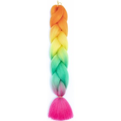 Kanekalon - barevné copy - ombre duha D3 – Zboží Mobilmania