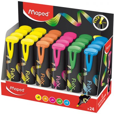 Maped Fluo Peps flex 24 ks ve stojánku – Hledejceny.cz