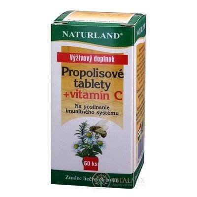 Naturland propolisových TABLETY + VITAMIN C 60 tablet – Hledejceny.cz