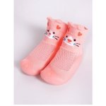 Yo OBO-0175 růžové lososové s kočičkou s gumovou stélkou – Zboží Dáma
