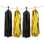 Girlanda střapce černo zlaté 1,5 m – Zboží Mobilmania