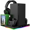 Dokovací stanice pro gamepady a konzole iPega XBX023S Multifunkční Nabíjecí RGB Stojan s Chlazením Xbox Series X