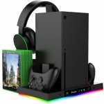 iPega XBX023S Multifunkční Nabíjecí RGB Stojan s Chlazením Xbox Series X – Zbozi.Blesk.cz