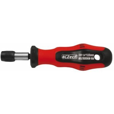 1/4" Držák bitů 4CZECH s rukojetí s pojistkou pro nástavec profi magnetický Velikost: 35 mm – Zboží Dáma