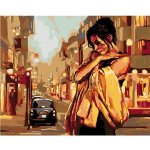 ZUTY Malování podle čísel OSAMĚLÁ ŽENA NA ULICI 40 x 50 cm – Sleviste.cz