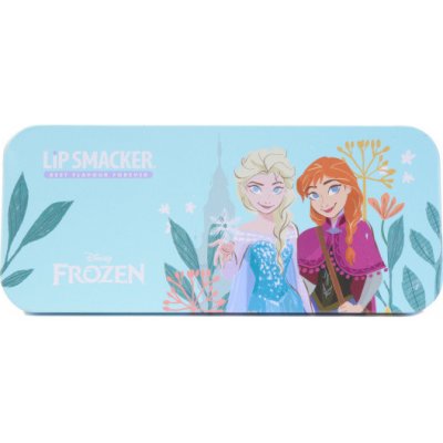 Lip Smacker Disney Frozen Nail Polish Tin dárková kazeta pro děti lak na nehty 3 x 4,25 ml + samolepky + plechová krabička