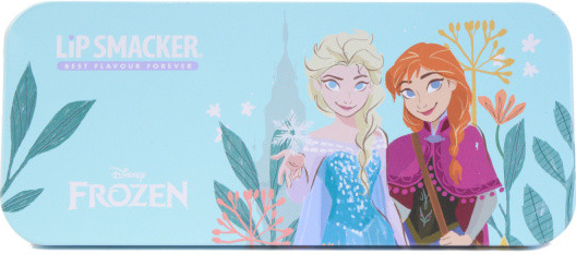 Lip Smacker Disney Frozen Nail Polish Tin dárková kazeta pro děti lak na nehty 3 x 4,25 ml + samolepky + plechová krabička