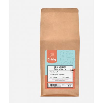 Grizly 20/80 Morning Coffee zrnková 1 kg – Hledejceny.cz