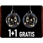 Solight LED vánoční koule skleněná 10LED 2x AA IP20 1V204 – Hledejceny.cz