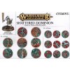 Příslušenství ke společenským hrám GW Warhammer AoS: Shattered Dominion: kulaté podstavce 25mm & 32mm