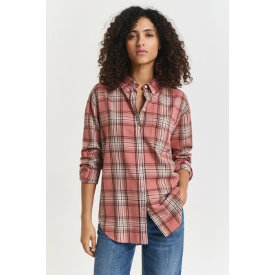 GANT REL CHECKED FLANNEL BD SHIRT FADED BRICK – Sleviste.cz