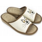 Dámské kožené pantofle s otevřenou – Zboží Dáma