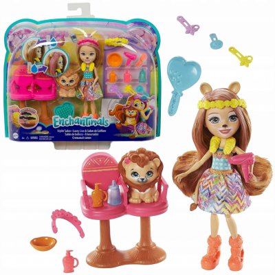 Mattel Enchantimals Kadeřnický salón Lacey Lion & Manesy – Zboží Mobilmania