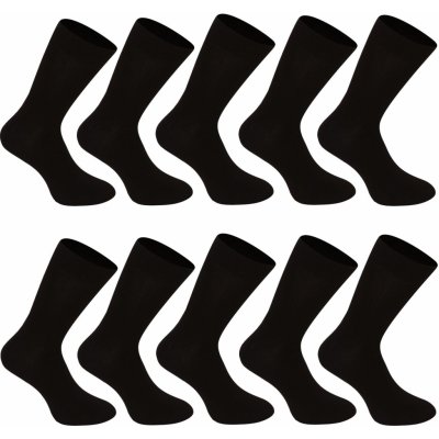 Nedeto 10PACK ponožky vysoké bambusové 10NDTP001 černé – Zboží Mobilmania