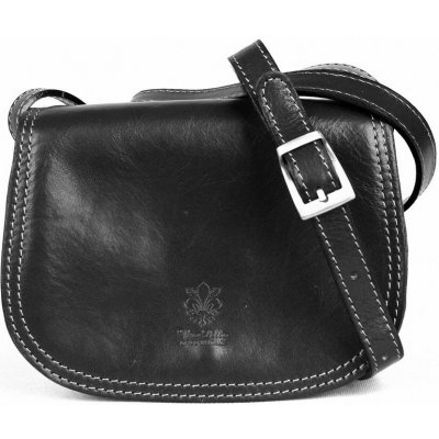 Malá lovecká kožená crossbody kabelka no. 46 černá – Zboží Mobilmania