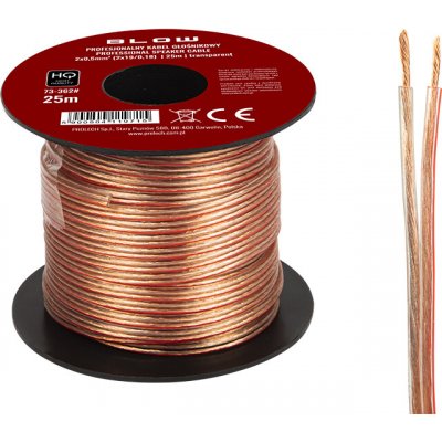 Blow Reproduktorový kabel 2x0,50 mm průhledný 25 m – Sleviste.cz