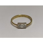 Zlatý zásnubní prsten se zirkonem 292 – Sleviste.cz