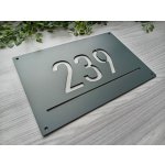 Číslo popisné na fasádu, vlastní číslo 20x30cm - .Plastová deska (černá RAL 9005) – Zboží Mobilmania