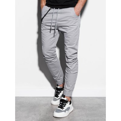 Ombre Clothing pánské jogger kalhoty Cowal světle šedé P908 – Zbozi.Blesk.cz