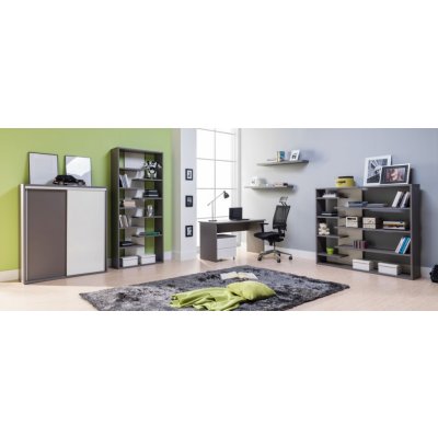 FRONTI Sestava ZONDA 4 šedá bílý lesk – Zboží Dáma