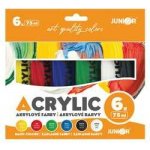 Junior Akrylové barvy 75 ml 6 ks sada Basic – Sleviste.cz