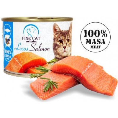 Fine Cat EXCLUSIVE losos 100% masa 200 g