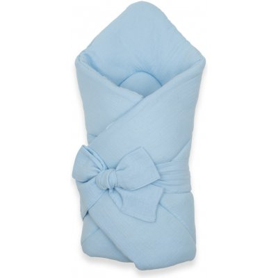 New Baby Mušelínová šněrovací zavinovačka blue – Zboží Mobilmania