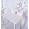 Dětský stoleček s židličkou Elisdesign stůl zámek pastelově růžová