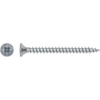 Uni vrut se zápustnou hlavou TX25 plný závit bíle pozink. 5x50 mm, 10 ks – Hledejceny.cz