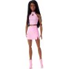 Panenka Barbie Mattel Barbie Looks s copánky v růžovém outfitu