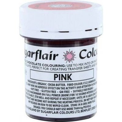 Sugarflair Barva do čokolády na bázi kakaového másla Pink 35 g – Hledejceny.cz