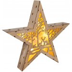 Haushalt international LED Dřevěná hvězda Zimní les 845475 – Hledejceny.cz