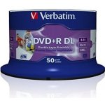 Verbatim DVD+R 8,5GB 8x, Double Layer, AZO, printable, spindle, 50ks (43703) – Zboží Živě