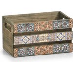 ZELLER Dekorativní dřevěná krabice MOSAIC 24 x 14 x 13,5 cm – Zboží Dáma