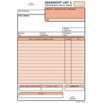Optys 1085 Zakázkový list A5 – Zboží Dáma