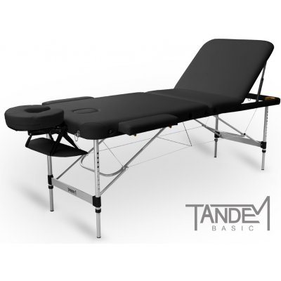 Tandem Skládací masážní lehátko Basic ALU-3 černá 195 x 70 cm 14,6 kg – Sleviste.cz