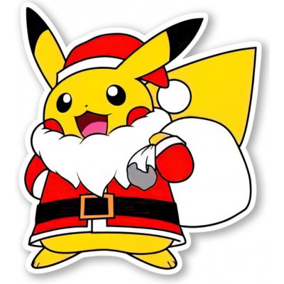 Pokémon Samolepka Standing Pikachu Limited X-MAS 2024 – Zboží Živě