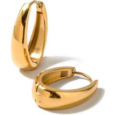 Troli Slušivé oválné náušnice z pozlacené oceli VAAJDE2309071G – Zboží Dáma