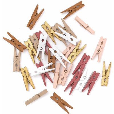 Dekorační minikolíčky 30 ks - vintage – Zboží Dáma