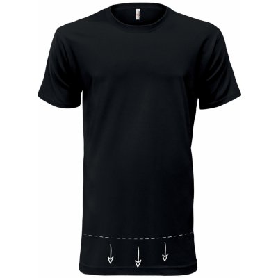 Alex Fox Prodloužené tričko pánské New Jersey černá – Zboží Mobilmania