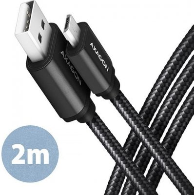 Axagon BUMM-AM20AB HQ Micro USB USB-A, 2m – Zbozi.Blesk.cz