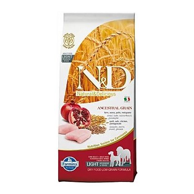 N&D Low Grain Dog Light Medium/Large Chicken & Pomegranate3 x 12 kg