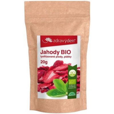 Zdravý den Jahody BIO sušené mrazem 20 g – Zbozi.Blesk.cz