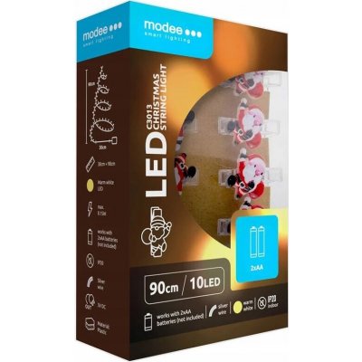 Vánoční světýlka Mikuláš BAT modee 0,9m TEPLÁ 10LED ML-C3013 – Hledejceny.cz