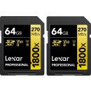 paměťová karta Lexar SDXC UHS-II 64 GB LSD1800064G-BNNNG