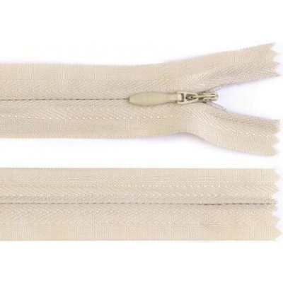 Zip nedělitelný skrytý No 3 délka 20 cm barva 307 krémová – Zboží Dáma