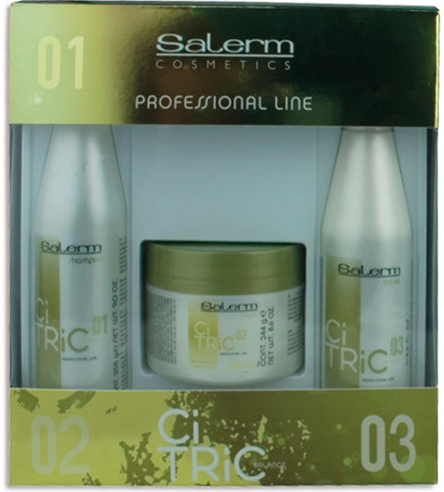 Salerm Citric Balance šampon 250 ml + maska 250 ml + bitrat 250 ml dárková sada
